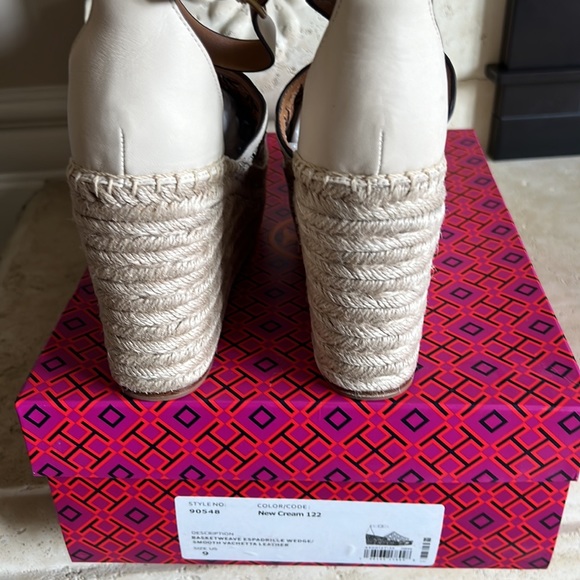 Tory Burch Shoes Tory Burch Basketweave Espadrille Wedge Sandals